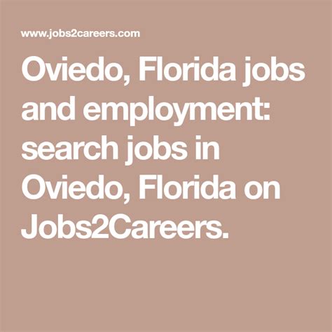 271 jobs. . Jobs in oviedo fl